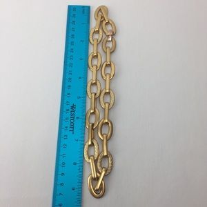COACH Gold Toned Signature C chain link necklace